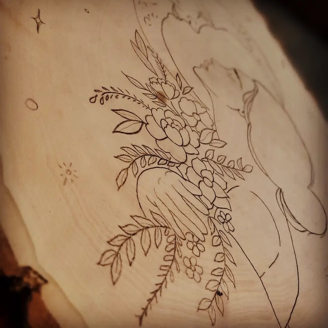 Pyrography in the making